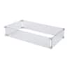 Front. Fire Sense - Tempered Glass Wind Guard for Rectangle LPG Fire Pits - Clear.