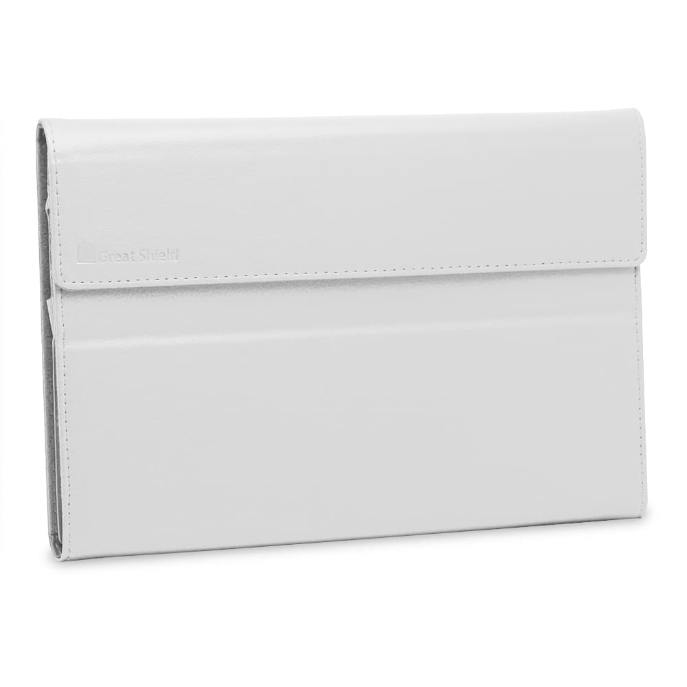 GreatSheild - VANTAGE Stand Leather Folio Case Cover for Microsoft Surface Windows RT - White
