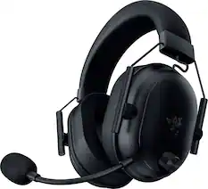 Front. Razer - Blackshark V2 Hyperspeed Wireless Over-the-Ear Gaming Headset for PC, Mac, Playstation, Switch, Steam Deck, Mobile - Black.