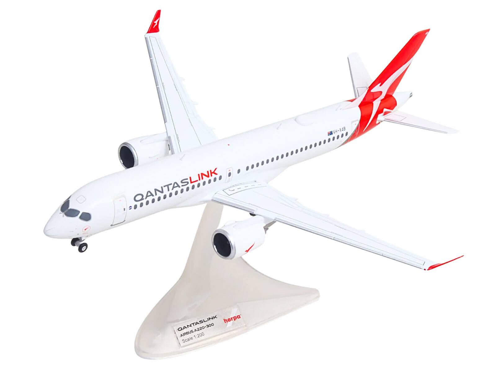 WH-148 LINK QANTASLINK GANTASLINK herpa A220-300 AIRBUS 1 1:200 Scale