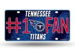 Rico Industries - Tennessee Titans #1 Fan Metal Auto License Tag Car Truck Wall - Multi