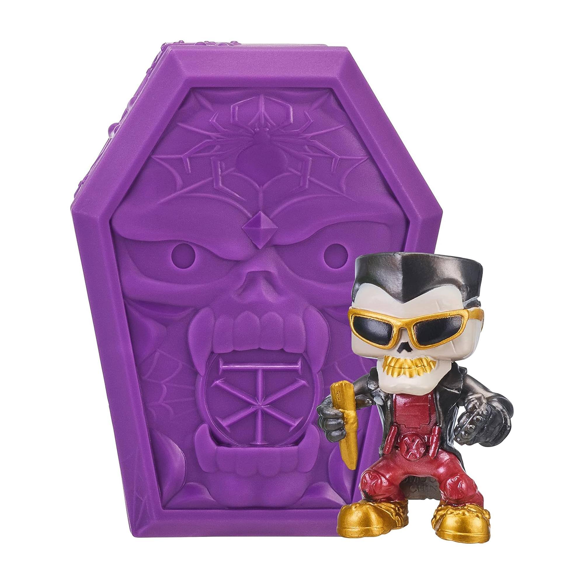 Front. Moose Toys - Treasure X S7 Mini Monsters Action Figure Set - Purple.