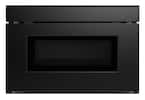 Front. Sharp - 24 In 1.2 CuFt Built-In Smart Microwave Drawer Oven with Sensor Cooking and Easy Wave Open - Black.