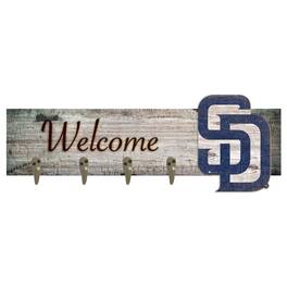 Fan Creations - San Diego Padres 24" x 6" Mounted Coat Hanger - Multicolor