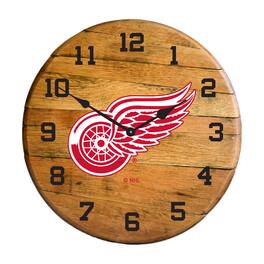 Imperial - Detroit Red Wings Oak Barrel Clock - Multicolor