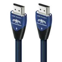 AudioQuest - ThunderBird 48 10'   4K-8K-10K 48Gbps  In-Wall Rated HDMI Cable - Black with Blue Stripes - Front_Zoom