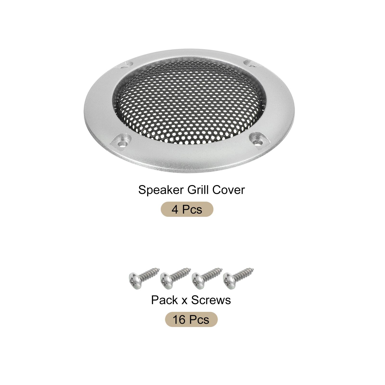 Speaker Grill Cover 4 Pcs Pack x Screws 16 Pcs