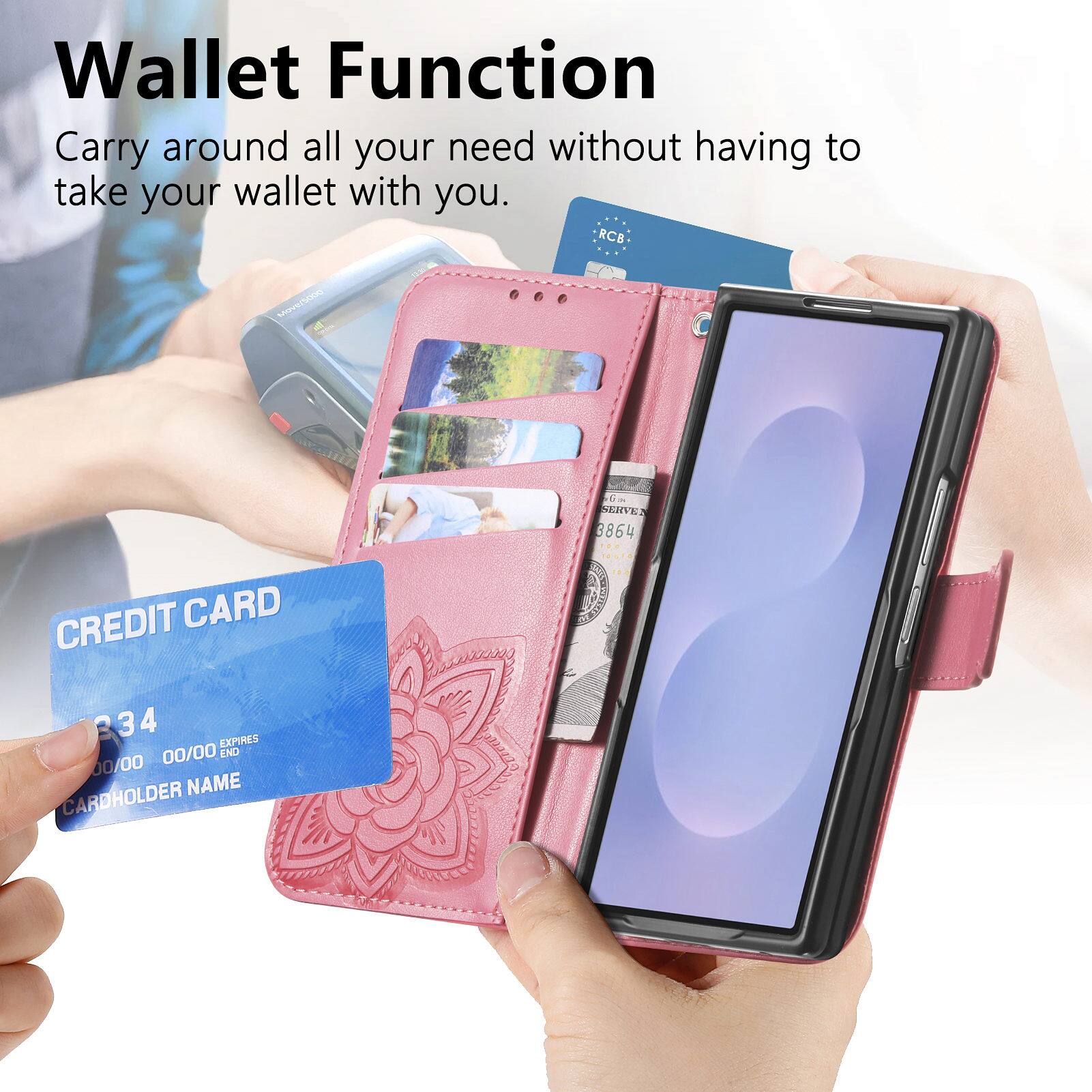 Wallet Function  
Carry around all your need without having to take your wallet with you.  

RCB MoverSoo dm 5 - ERVE 8864  
CREDIT CARD 334 4  
EXPIRES 00/00  
END 00/00  
CARDHOLDER NAME