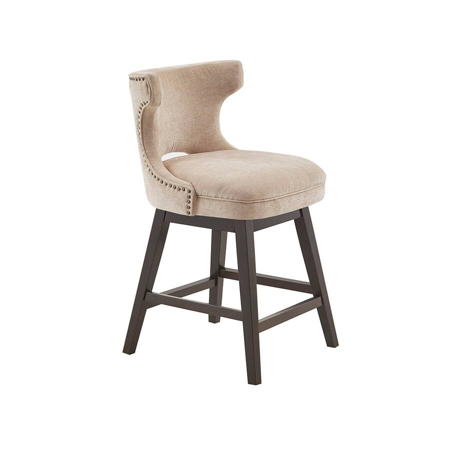 Transitional Feces Gracie Mills Paula Transitional Swivel Counter Stool 25.75 Beige - Best Buy