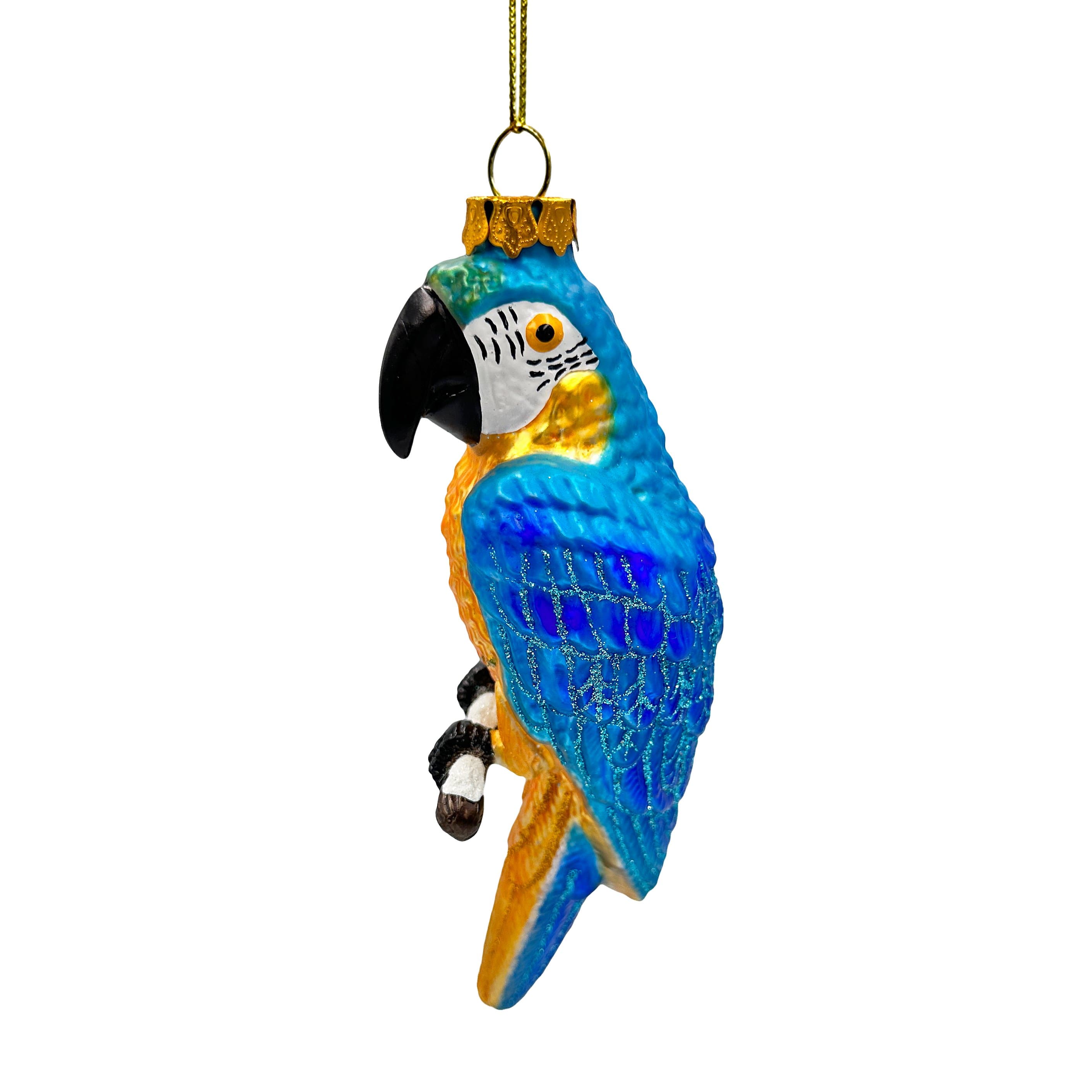 OrnamentallyYou - Colorful Parrot Glass Christmas Ornament Unique Bird Holiday Tree Decor - Multi-colored