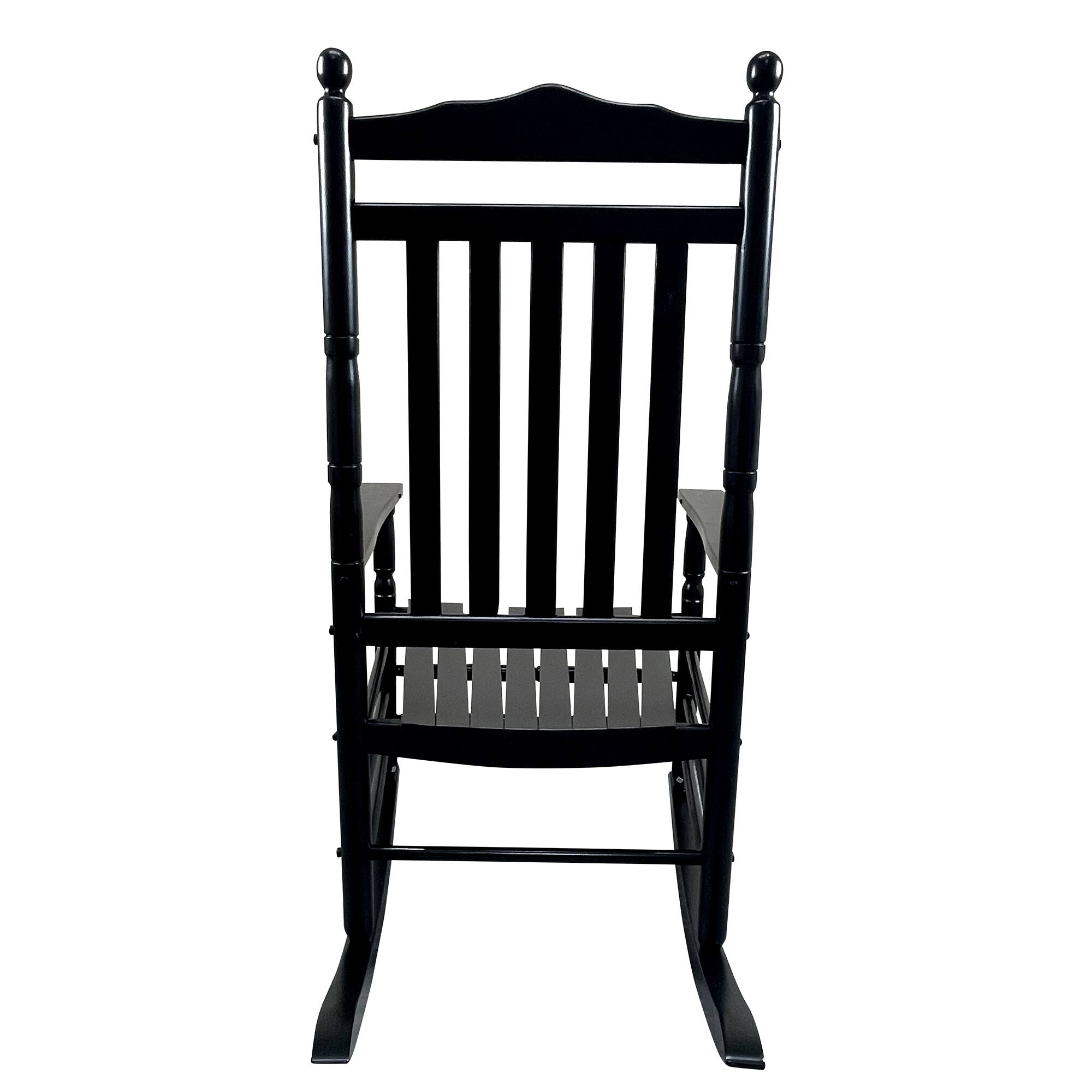 Alt View 3. AOOLIVE - BALCONY PORCH ADULT ROCKING CHAIR-BLACK - Black.