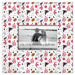 Fan Creations - Atlanta Falcons 10'' x 10'' Floral Pattern Frame - Multicolor