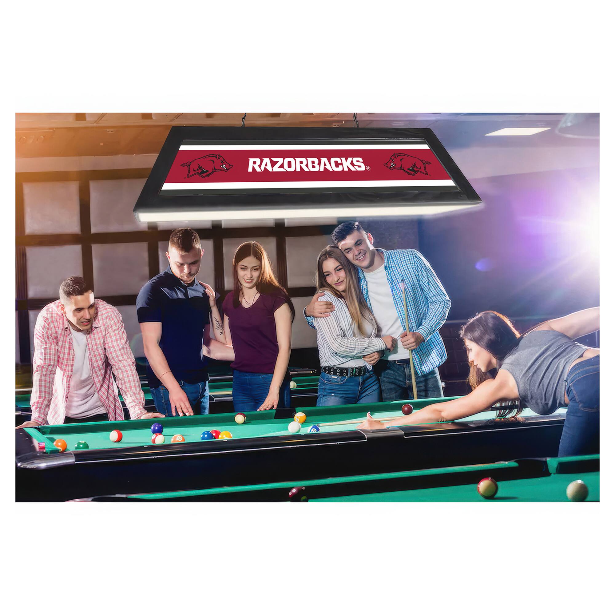 Alt View 2. Imperial - Arkansas Razorbacks 42" Billiard Lamp - Red.