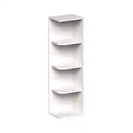 Boyel Living - 12-in W x 42-in H x 9-in D Shaker Open End Shelf Kitchen Wall Cabinet - Glacier White