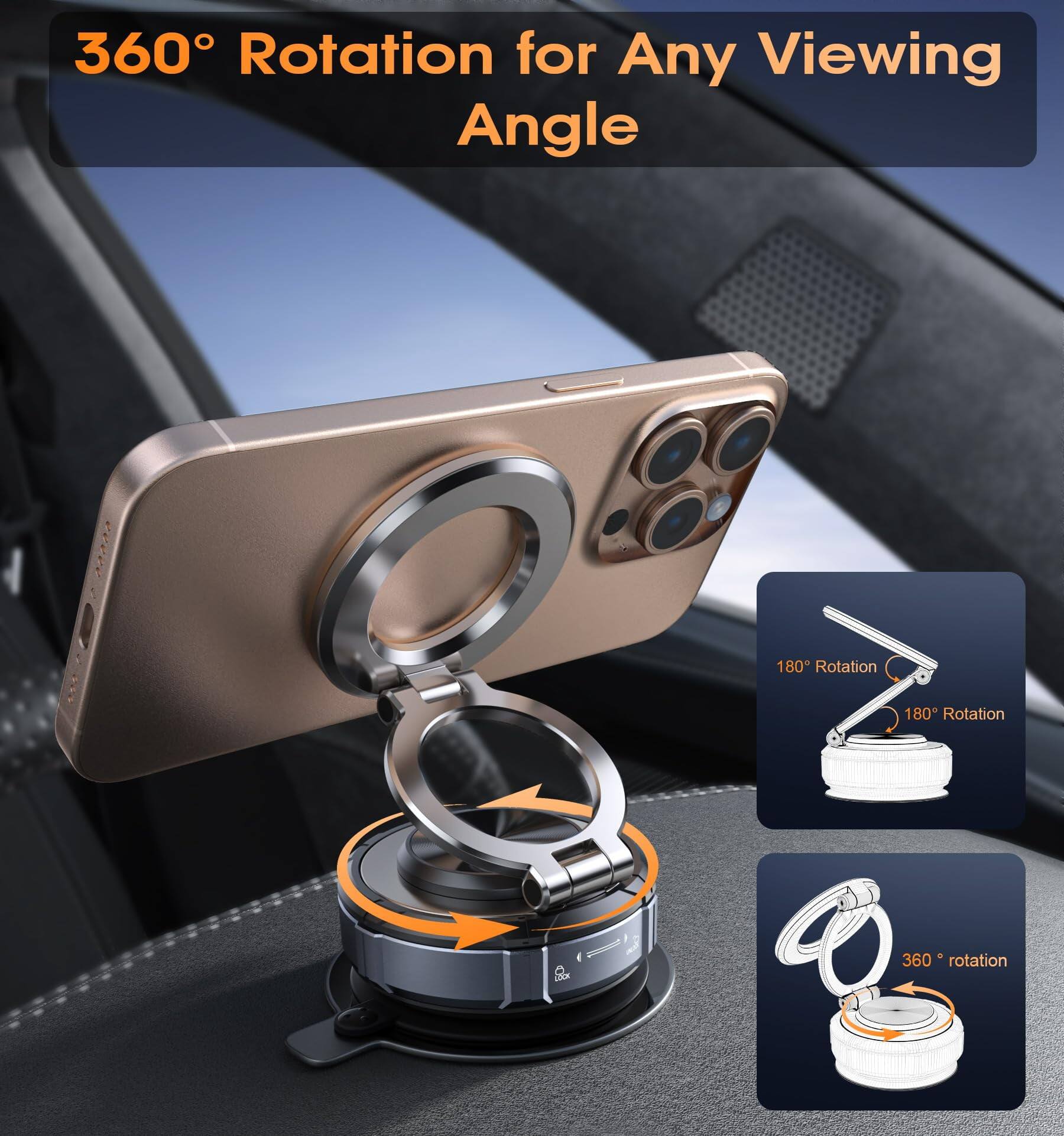 360° Rotation for Any Viewing Angle

180° Rotation

180° Rotation

360° rotation