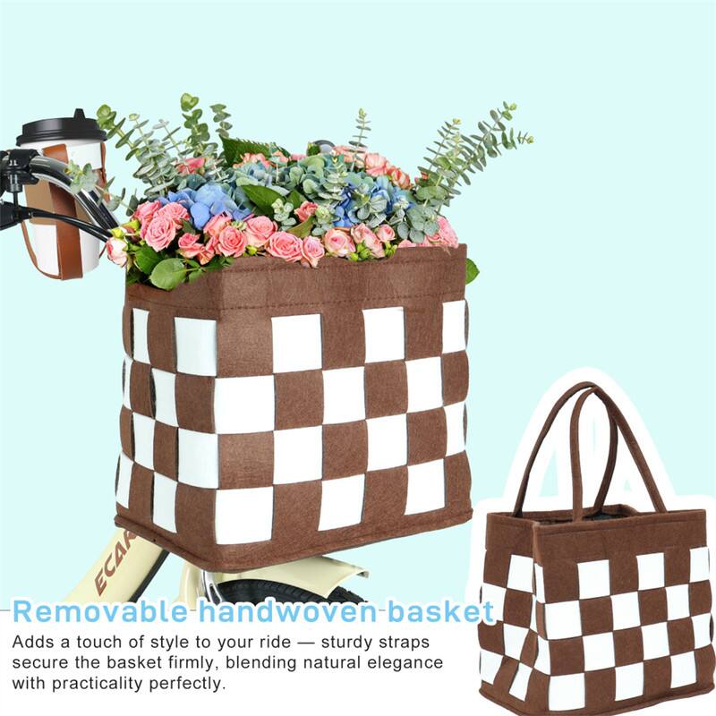 ECAR Removable handwoven basket  
Adds a touch of style to your ride - sturdy straps secure the basket firmly, blending natural elegance with practicality perfectly.