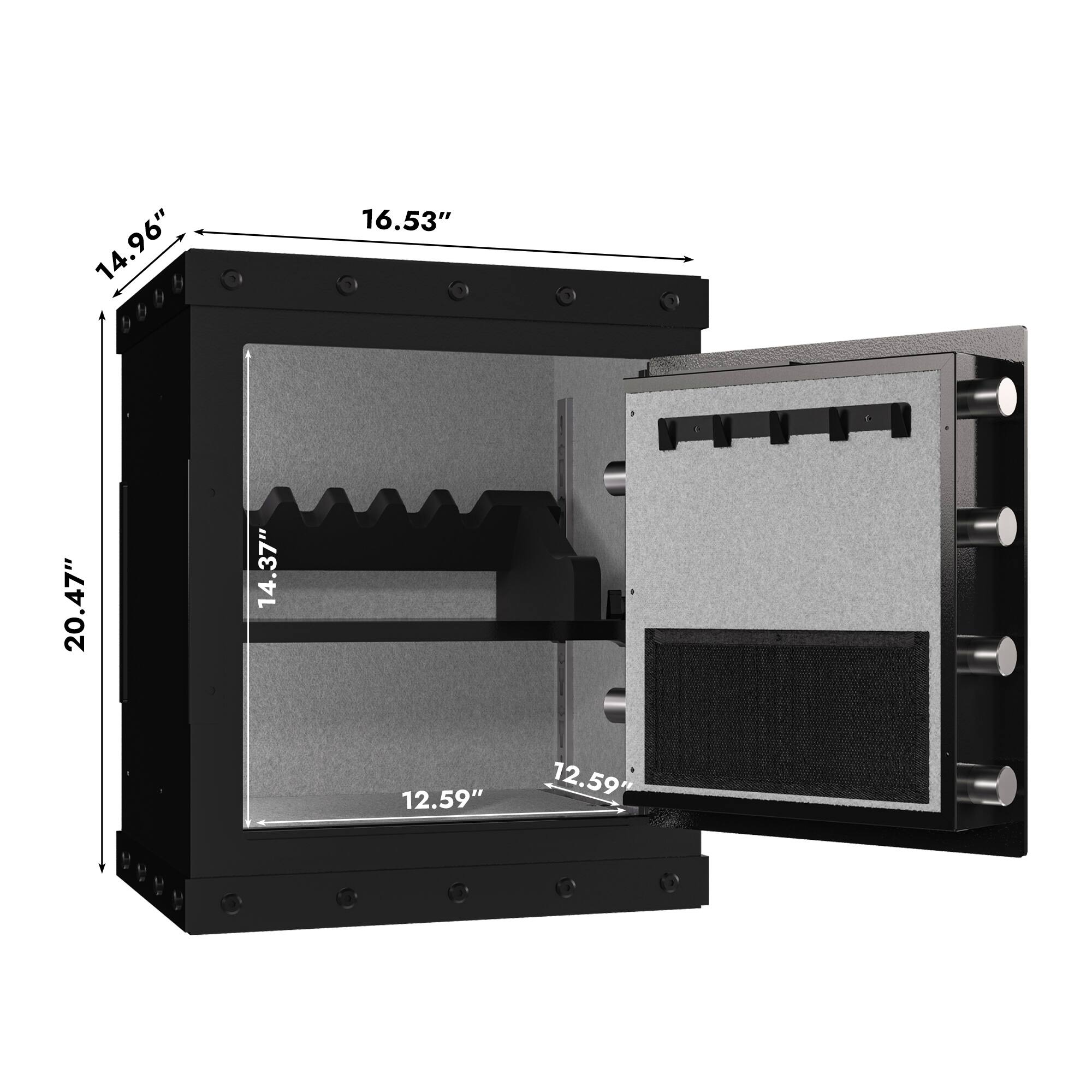 14.96"  
16.53"  
20.47"  
14.37"  
12.59"  
12.59"