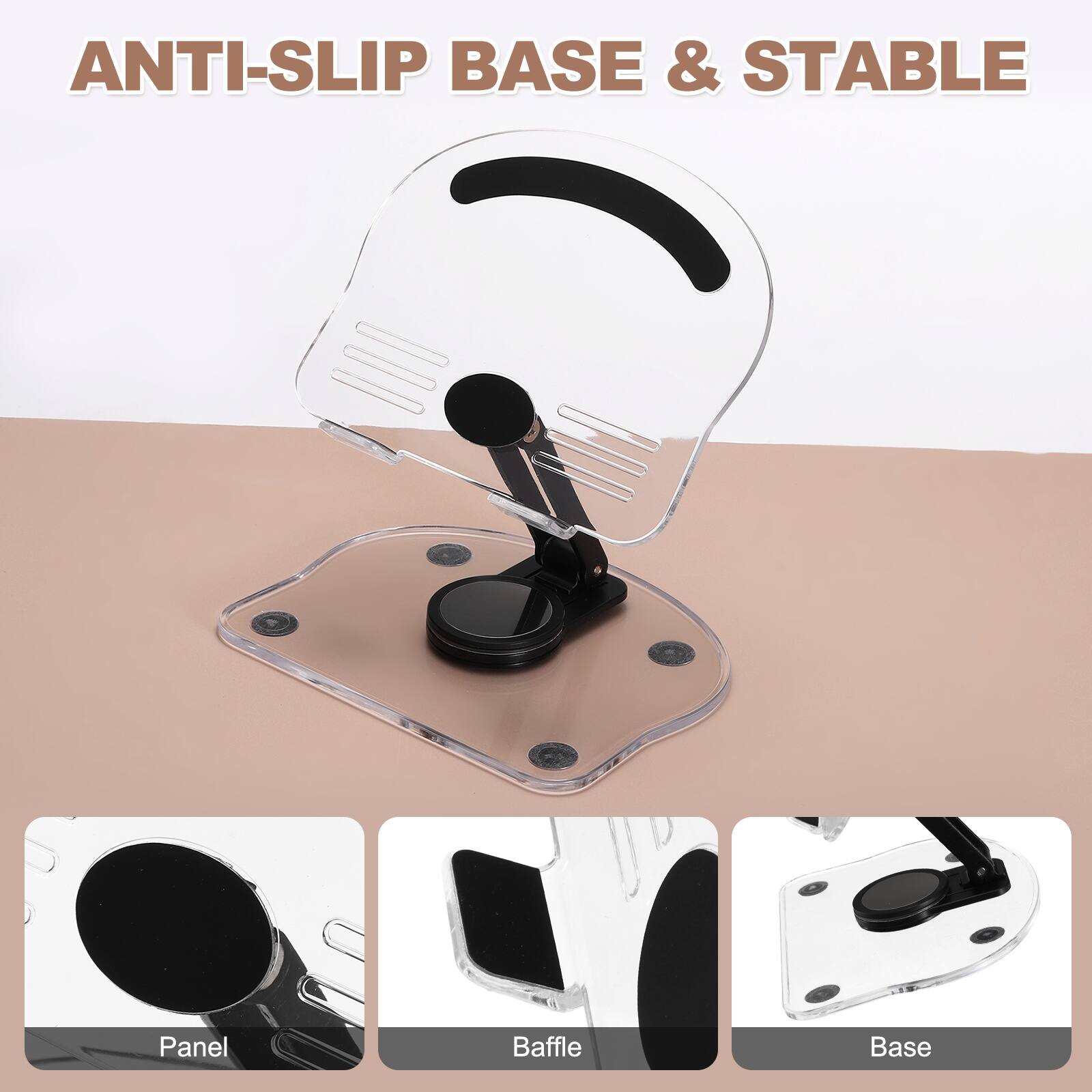 ANTI-SLIP BASE & STABLE

Panel  
Baffle  
Base