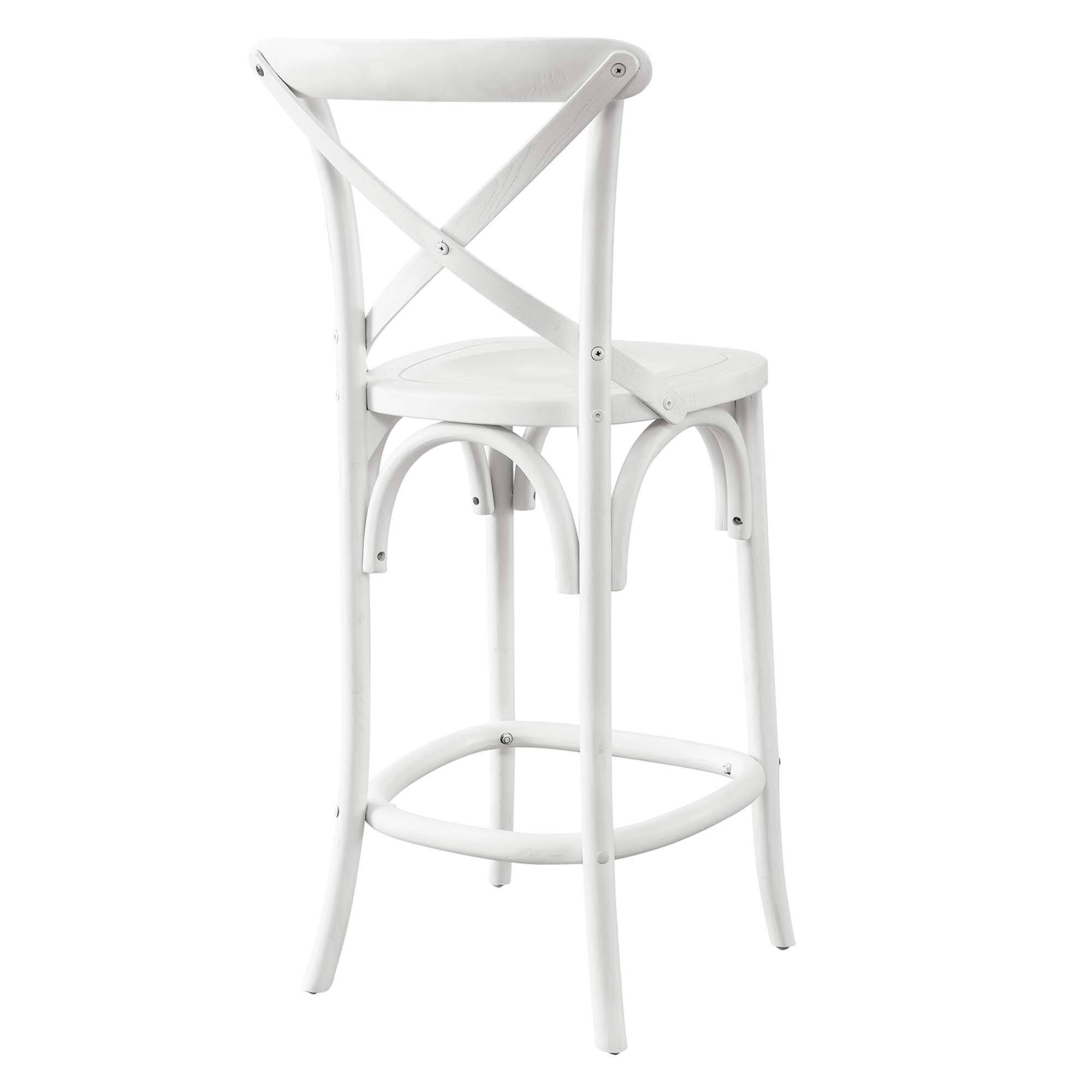 Back. Modway - Gear Counter Stool by Modway - White.