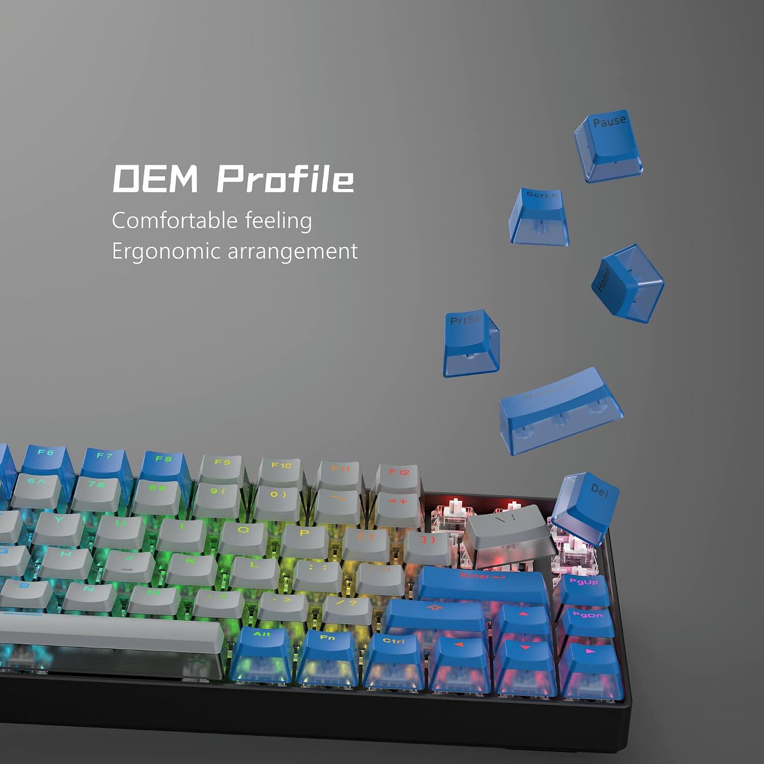 DEM Profile  
Comfortable feeling  
Ergonomic arrangement