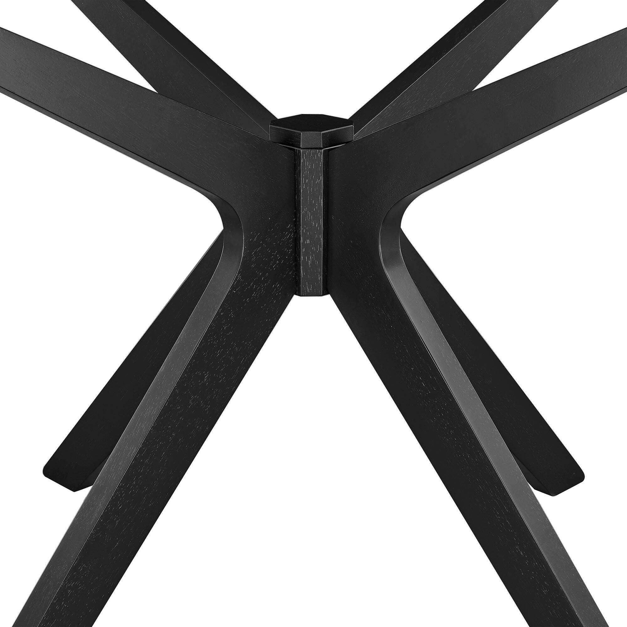 Alt View 4. Modway - Crossroads Wood Dining Table - Black.
