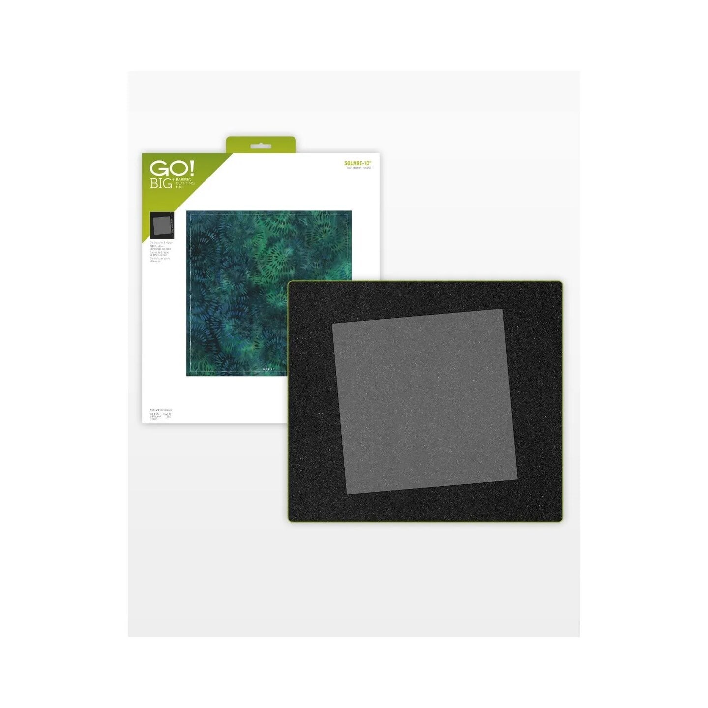 AccuQuilt - GO! 10 Inch Electric Square Accurate Fabric Cutting Die with 9.5 Inch Finished for Quilting Projects, Pillows - Multicolor
