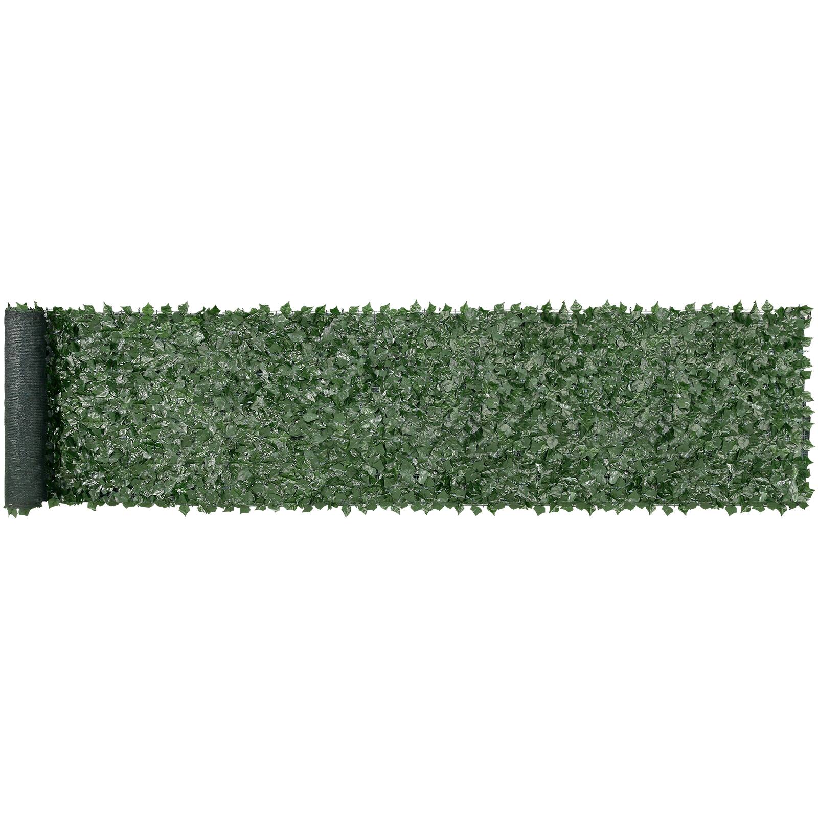 VEVOR - Ivy Privacy Fence, 39 x 198in Artificial Wall Screen, Greenery Ivy Fence with Mesh Cloth Backing - Green