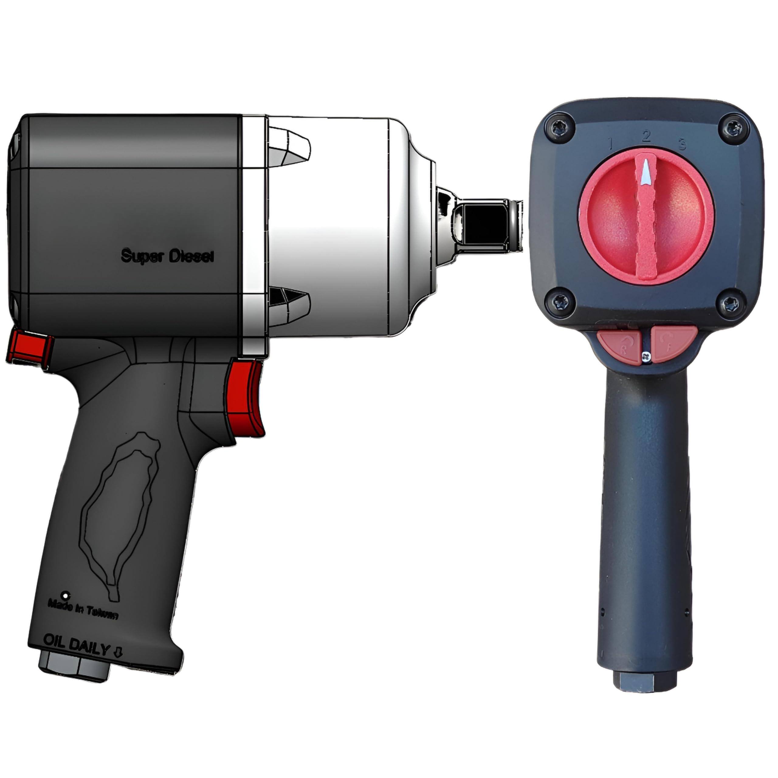 JETRANSPORT - 3/4-inch Driver Air Impact Wrench - Default