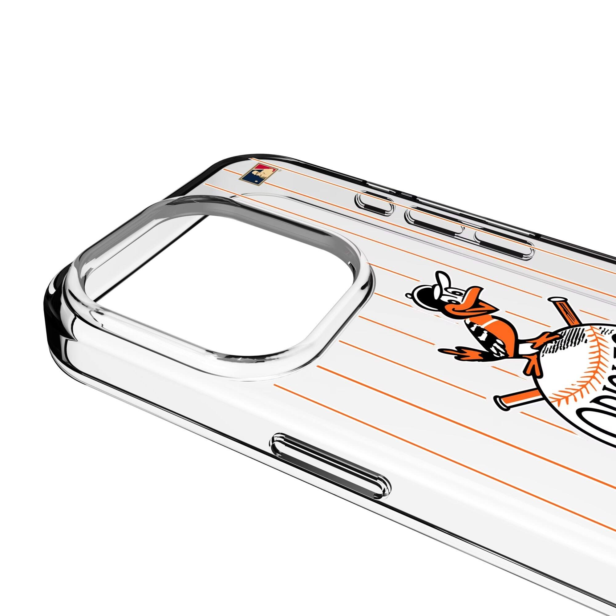 Alt View 2. Keyscaper - Baltimore Orioles Cooperstown iPhone Clear Case - 14 - Multicolor.