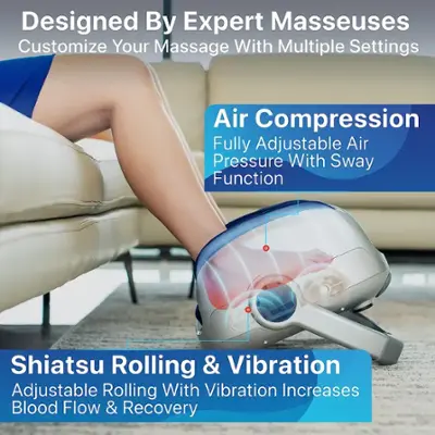 Miko MAS II Foot, Leg & Calf Massager with Heat, Air