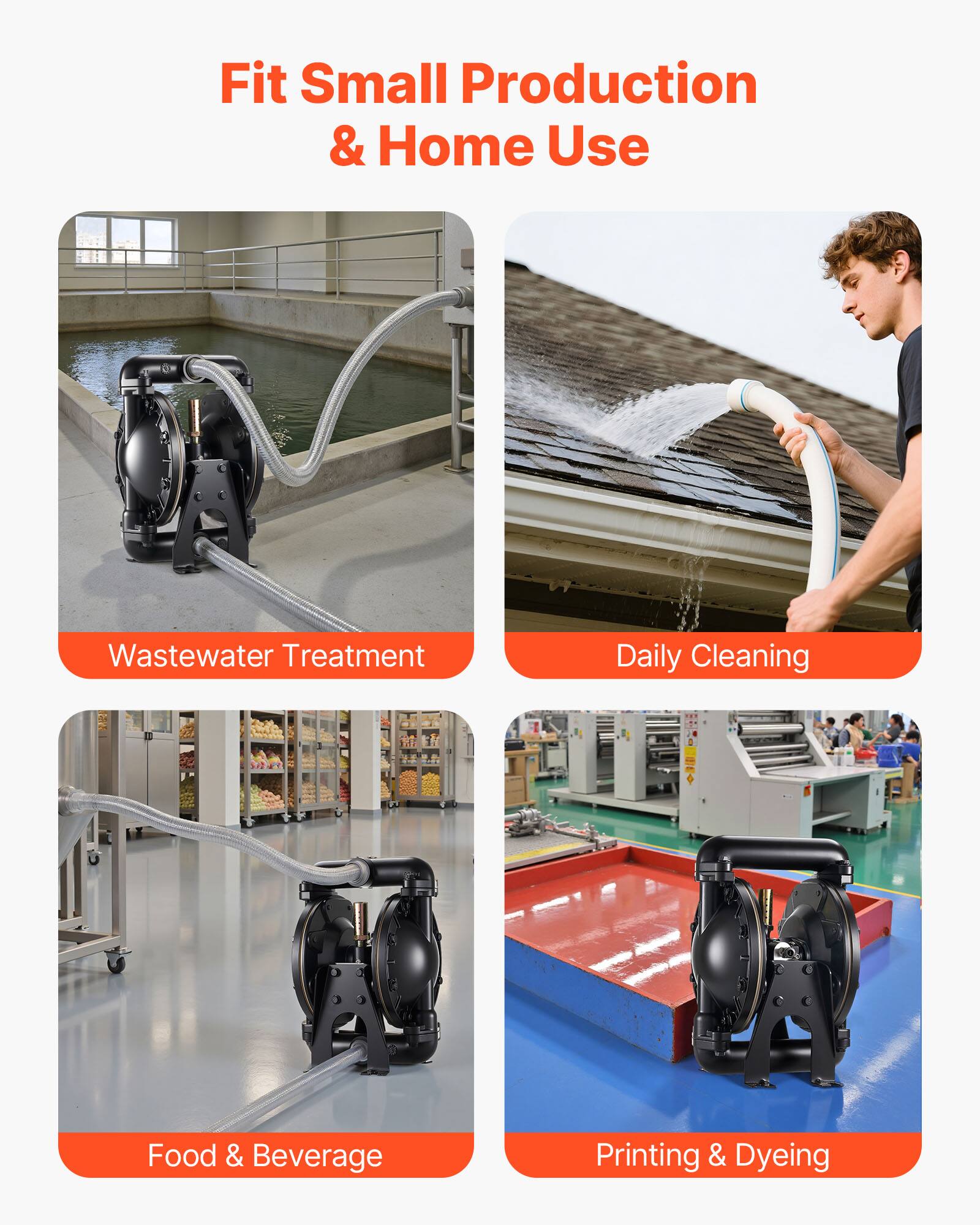 Fit Small Production & Home Use

- Wastewater Treatment
- Daily Cleaning
- Food & Beverage
- Printing & Dyeing