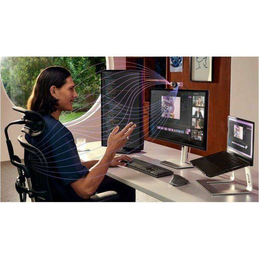 Alt View 8. Logitech - Logitech BRIO Webcam - 8.5 Megapixel - 60 fps - Graphite - USB 3.0 - 4K - 3840 x 2160 Video - STARVIS Sensor - graphite.