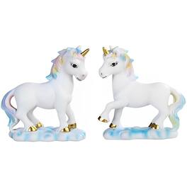 FC Design - 2-PC Lucite Unicorn with Mane 3.5"H Figurine Set Office Desk Tabletop Home Decor Gift - Multi-Color