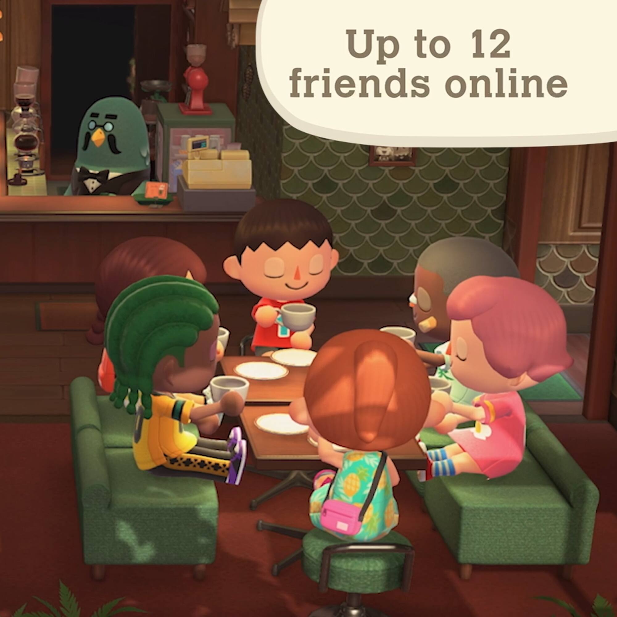 Up to 12 friends online