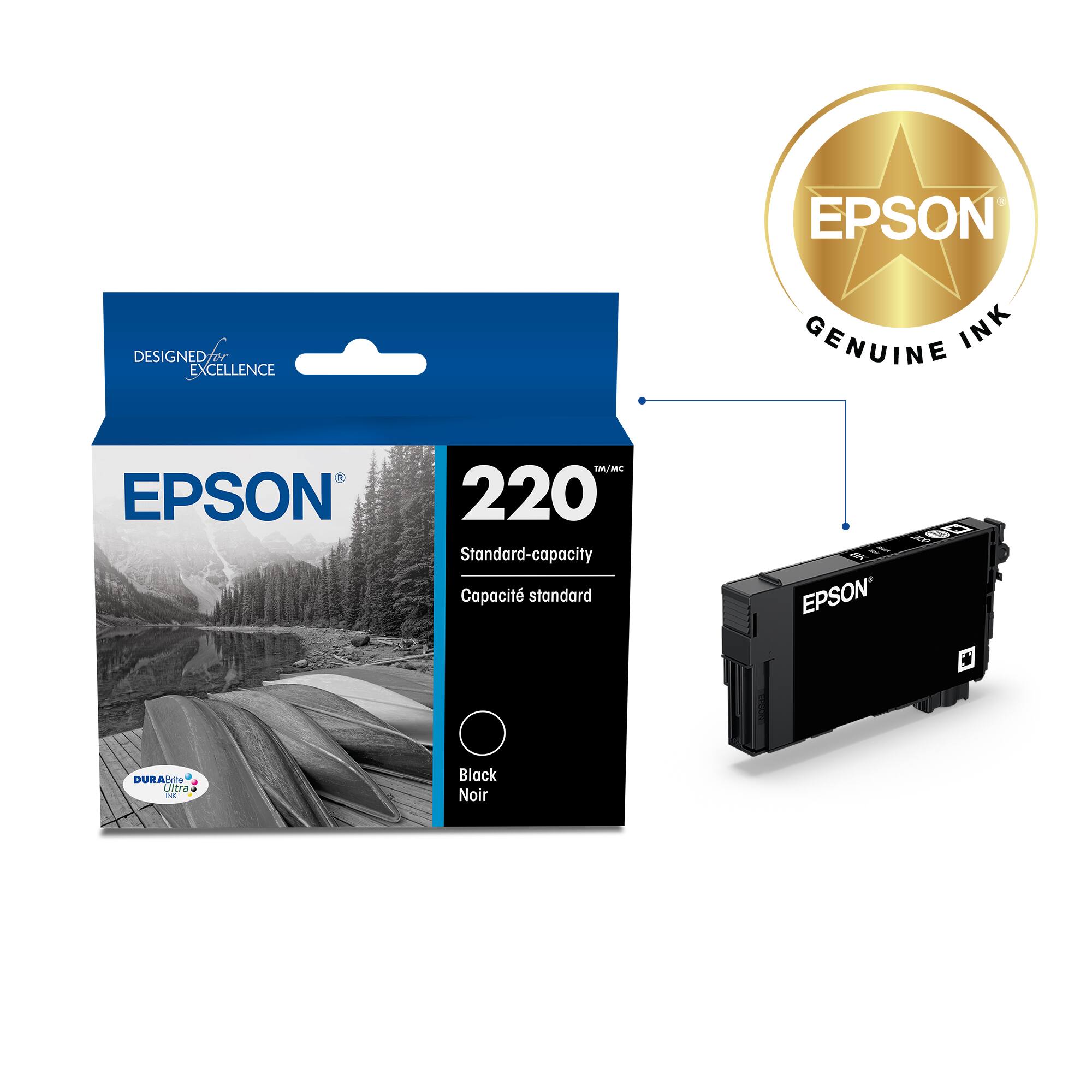 EPSON GENUINE INK 220 STANDARD CAPACITY CARTRIDGES - BLACK