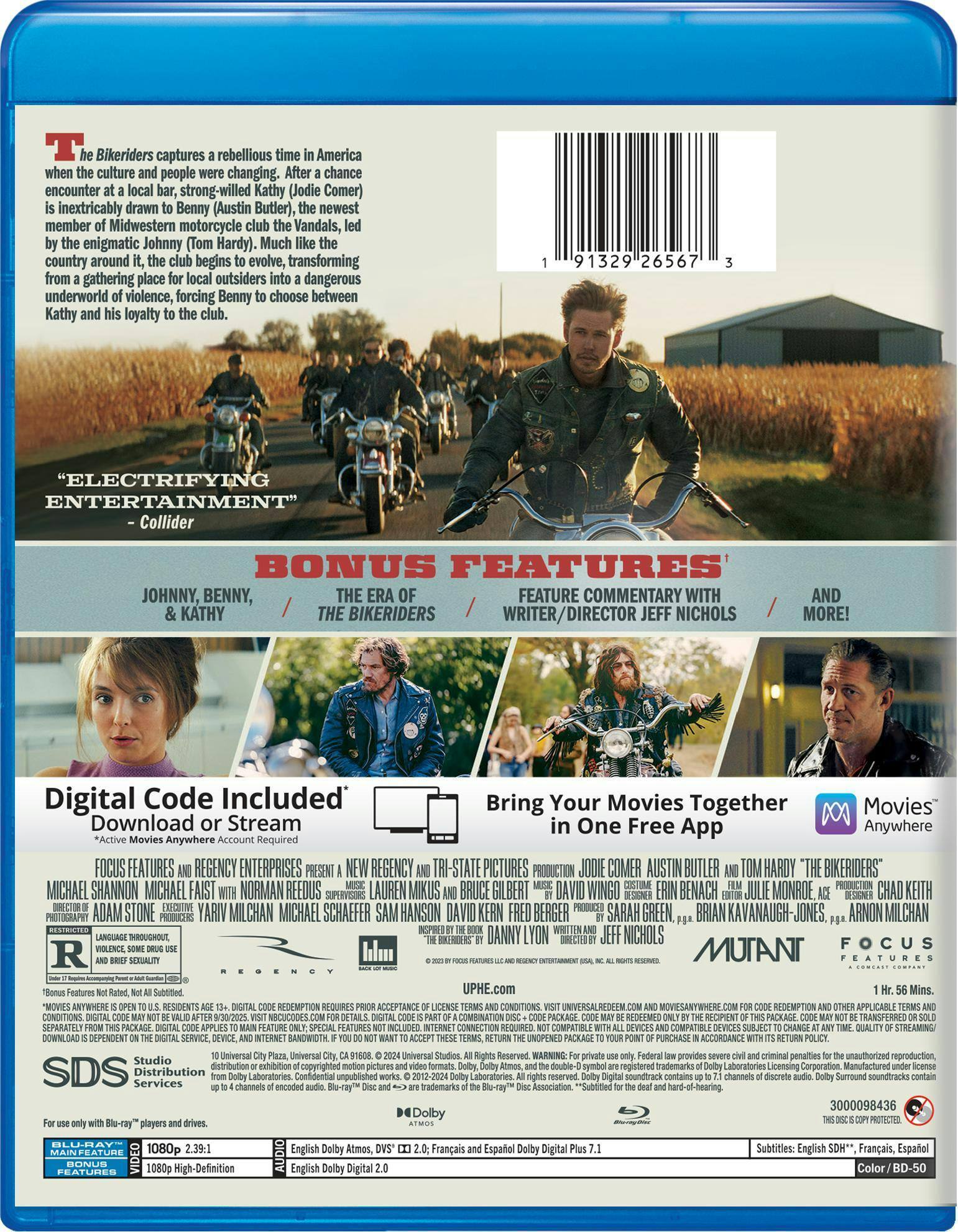 Back. The Bikeriders - Collector's Edition Blu-ray + Digital [Blu-ray].