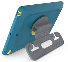 Front. OtterBox - Kids' Easy Grab iPad 8th/7th Gen Case - Galaxy Runner - Green.