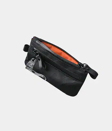Front. ALPAKA - Zip Pouch Pro X-Pac - Minimalism Zipper Wallet - RFID Blocking, ID Card Holder,Men’s Wallet with Multi-tool Slot - Black X-Pac VX21.