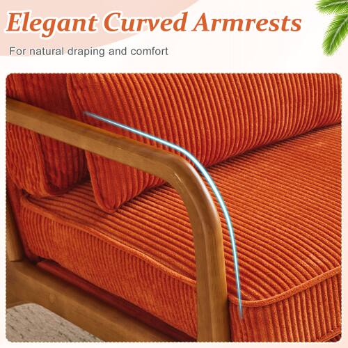 Elegant Curved Armrests  
For natural draping and comfort