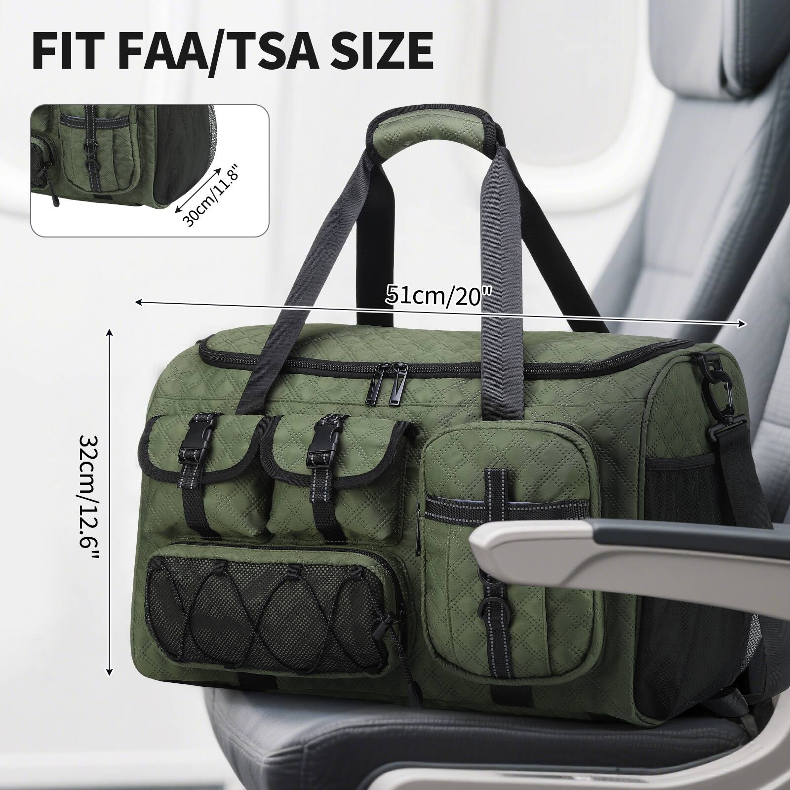 FIT FAA/TSA SIZE  
30cm/11.8"  
51cm/20"  
32cm/12.6"