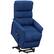 Front. Homcom - Power Lift Recliner Brown: Fabric Easy Assembly w/Remote & Side Pockets, Elderly Living Room Chair - Dark Blue.