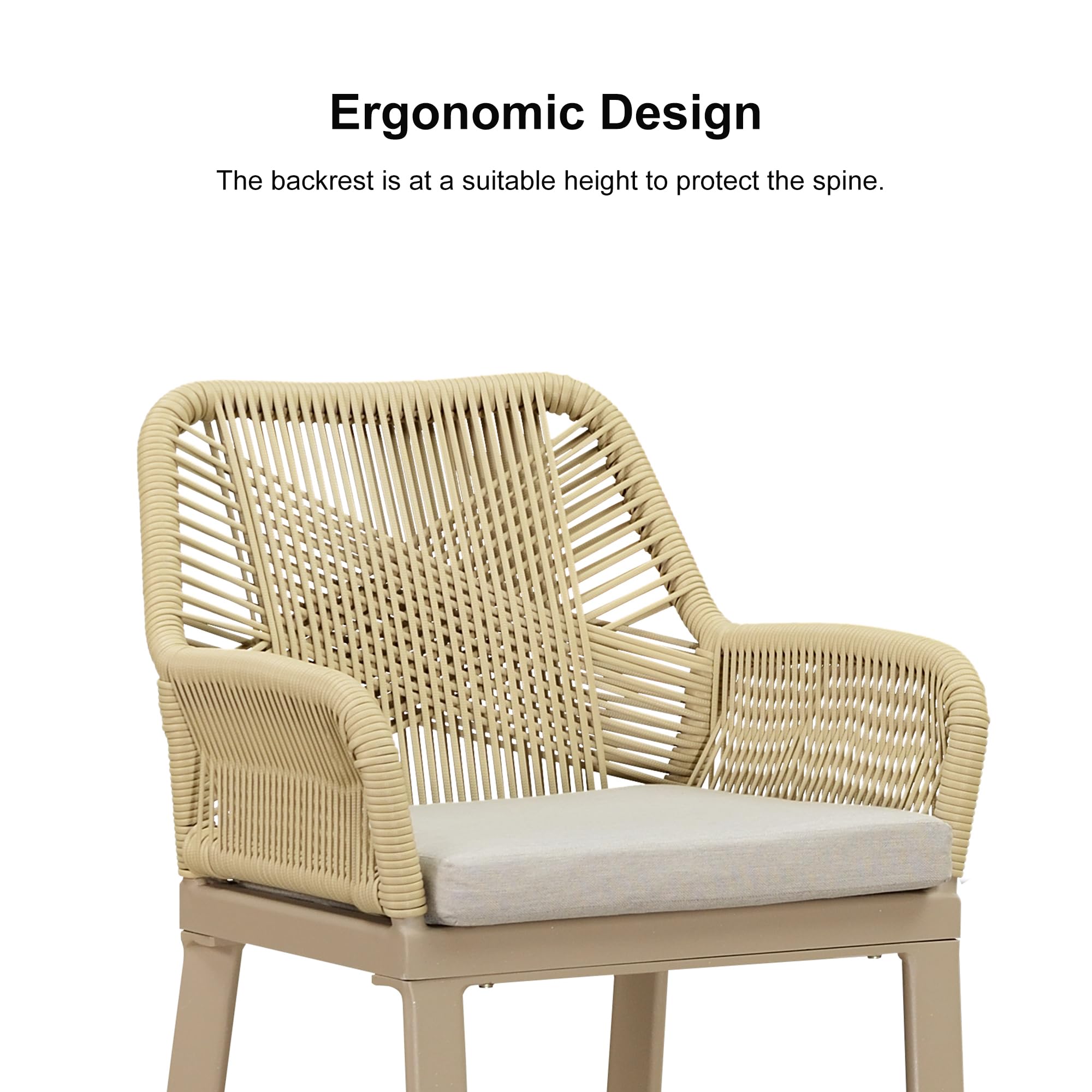 Ergonomic Design  
The backrest is at a suitable height to protect the spine.