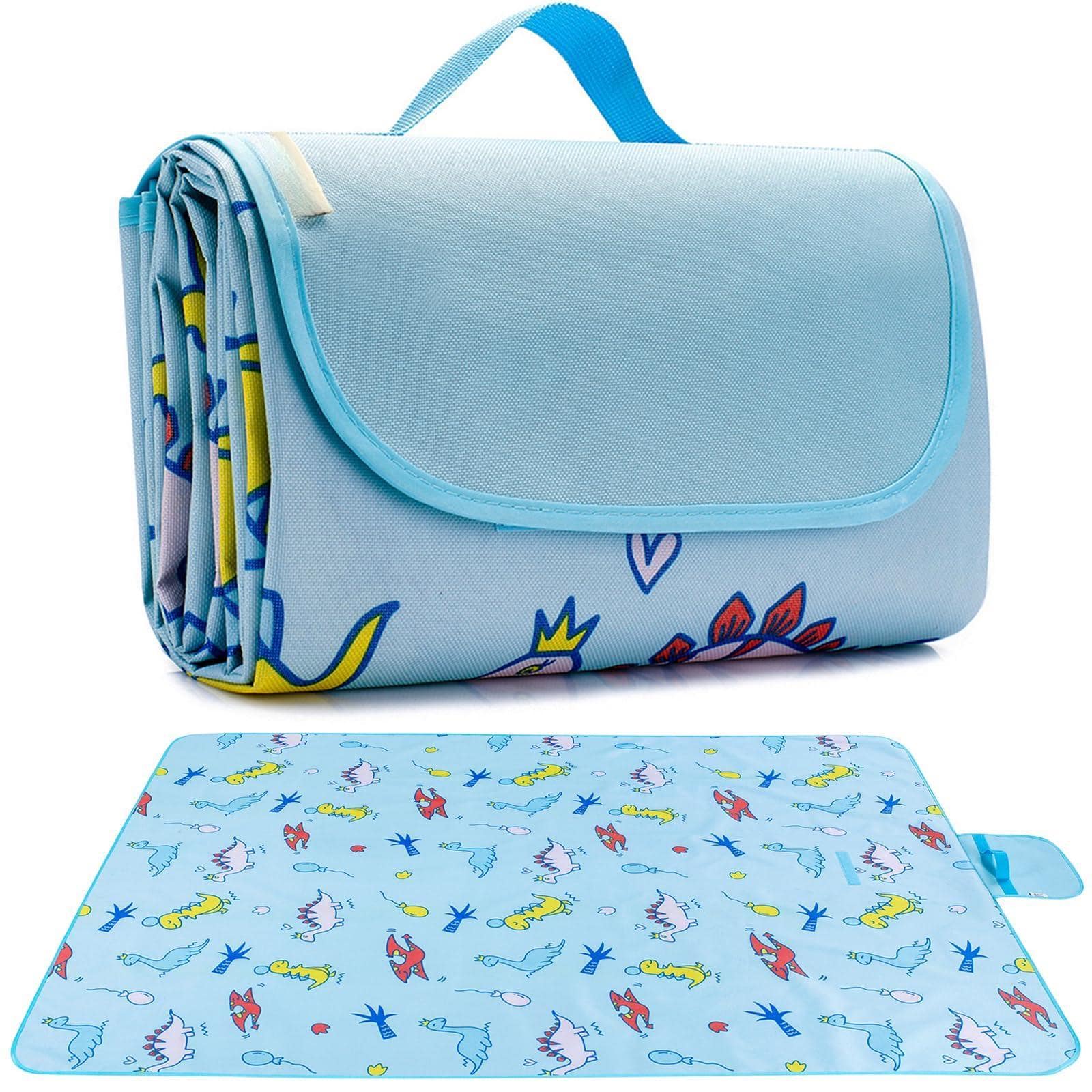 Reds Spade - Picnic Blankets Extra Large Beach Blanket Waterproof Sandproof Outdoor For Grass Sand Free Mat Foldable XCa - Blue-60"x80"