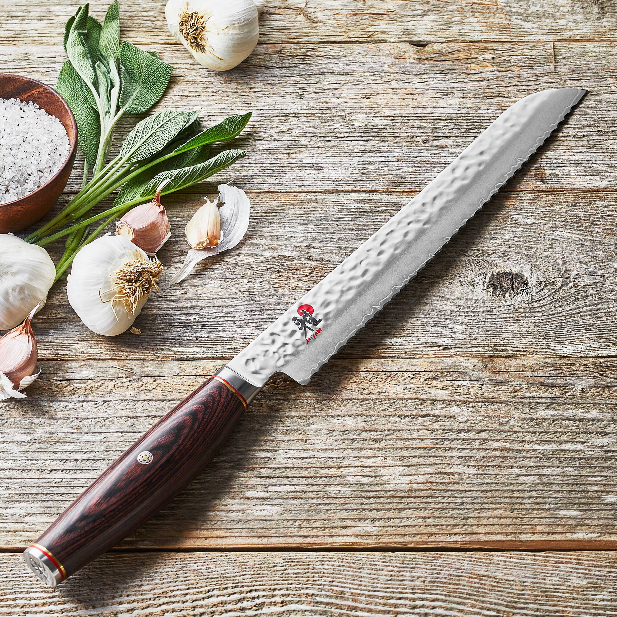 Alt View 1. Miyabi - Miyabi Artisan 9-inch Bread Knife - Stainless Steel.