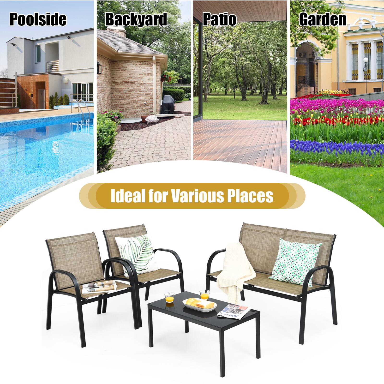 Poolside Backyard Patio Garden Ideal for Various Places