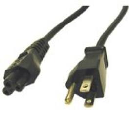 C2G - Cables To Go 757120274001 27400 6 Feet Notebook Power Cord - 1 x Power IEC 320 EN 60320 C5 Female, 1 x Power NEMA 5-15 M - Black