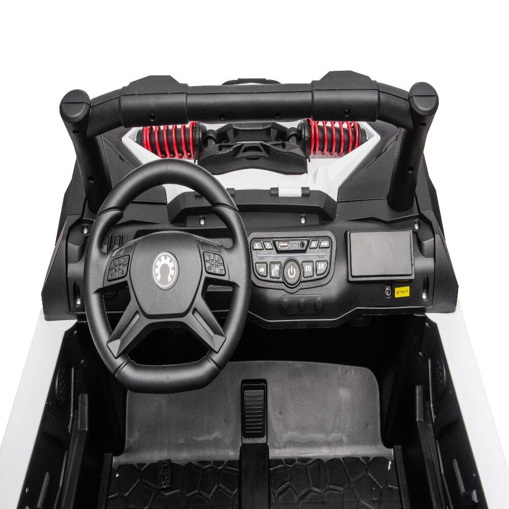 Alt View 2. Ropilly - Ropilly 12V Kids Electric UTV Ride On Car with Remote Control, 4-Wheel Suspension, White.