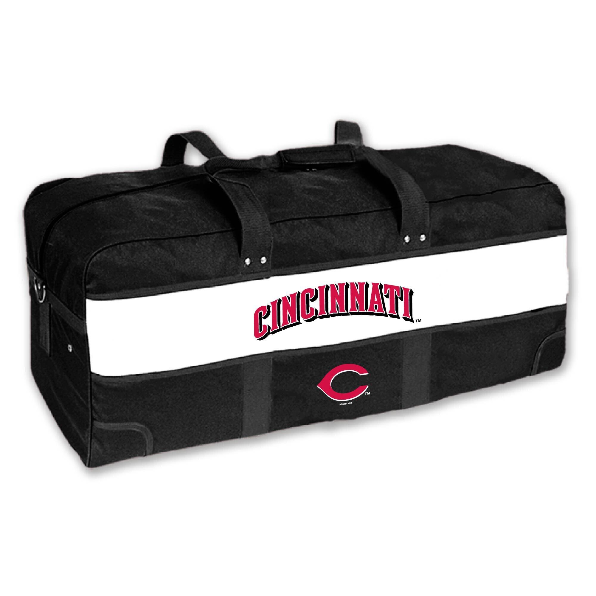 Front. Jardine - Cincinnati Reds Mega-Pak Duffel Bag - Black.