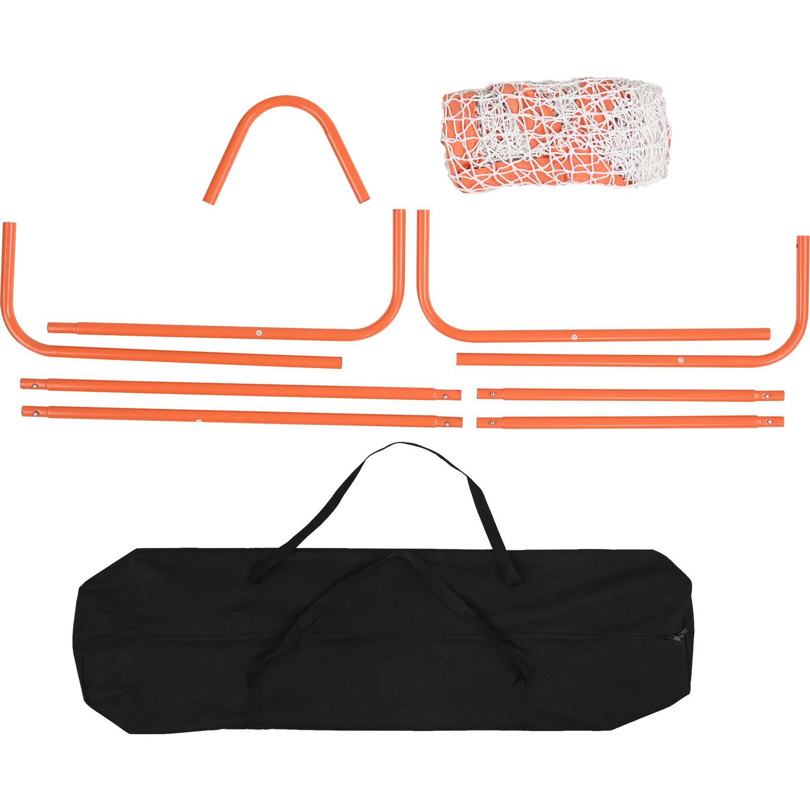 Alt View 5. VEVOR - Lacrosse Goal, 4' x 4' Small Kids Lacrosse Net, Folding Portable Lacrosse Goal with Carry Bag - Orange.