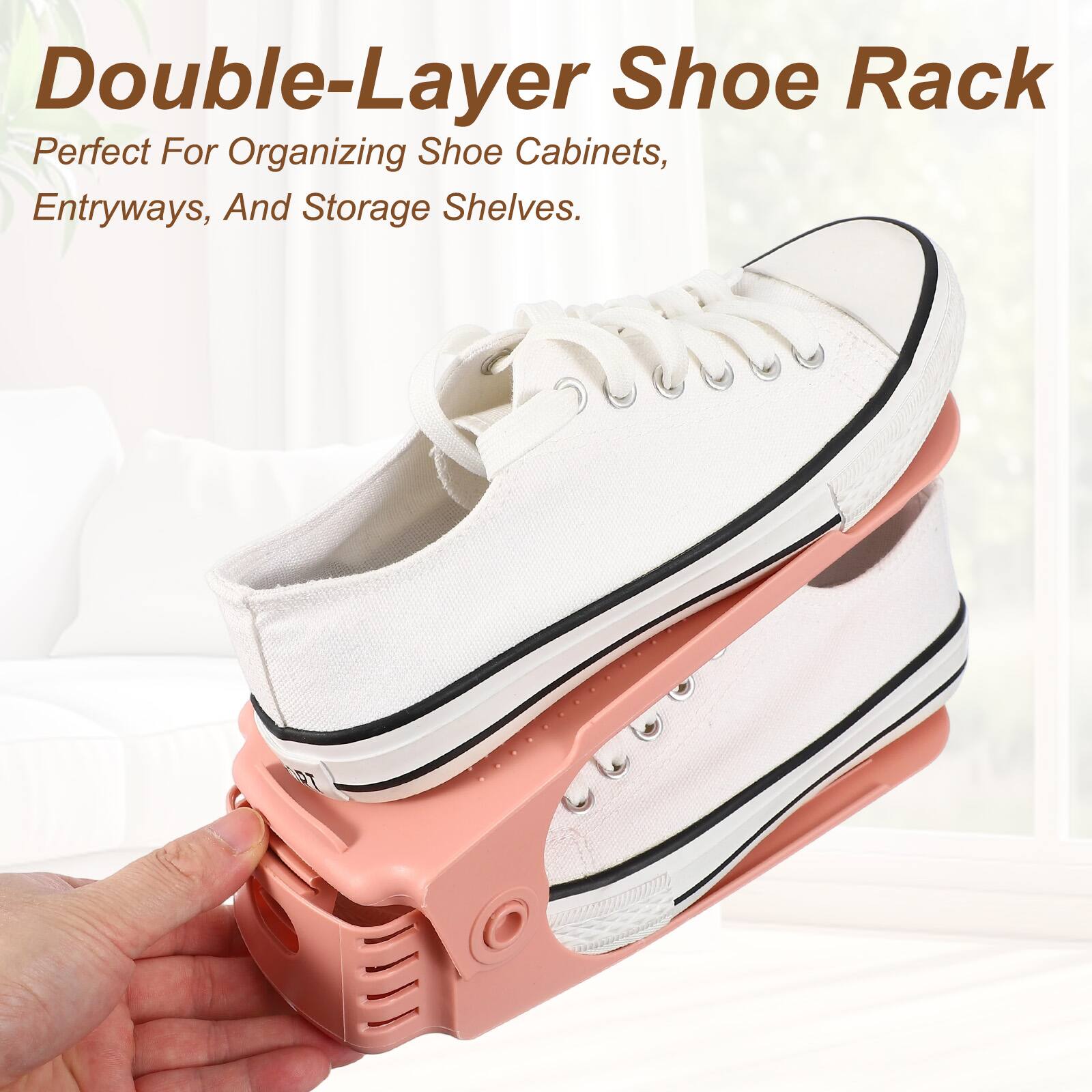 Double-Layer Shoe Rack  
Perfect For Organizing Shoe Cabinets, Entryways, And Storage Shelves.
